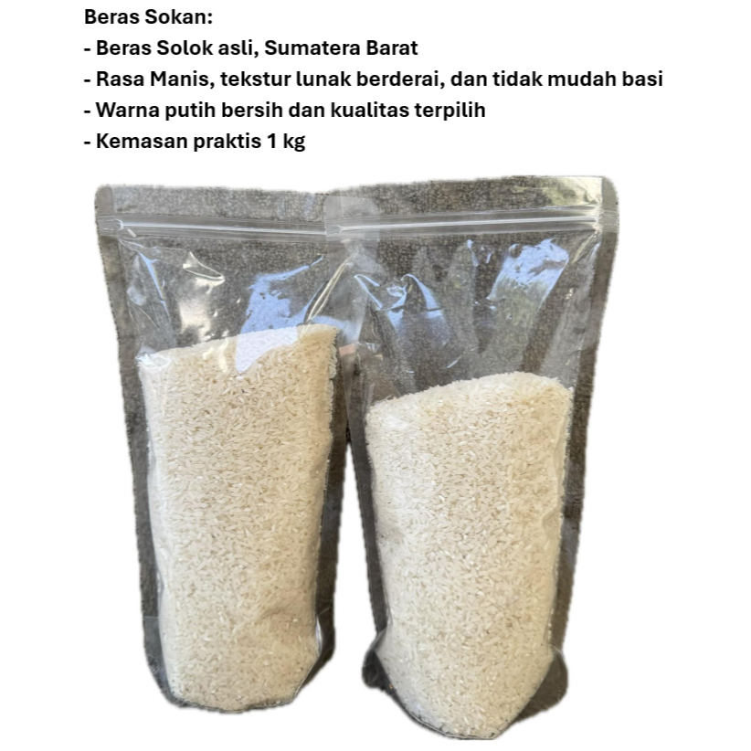 Beras Sokan Asli Solok Sumatera Barat – 1 kg