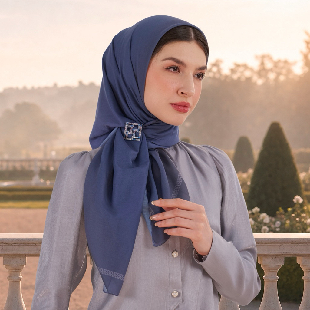 IVAN GUNAWAN PRIVE - Aviva Hijab Motif Scarf Jilbab Segi Empat ORIGINAL By IVAN GUNAWAN