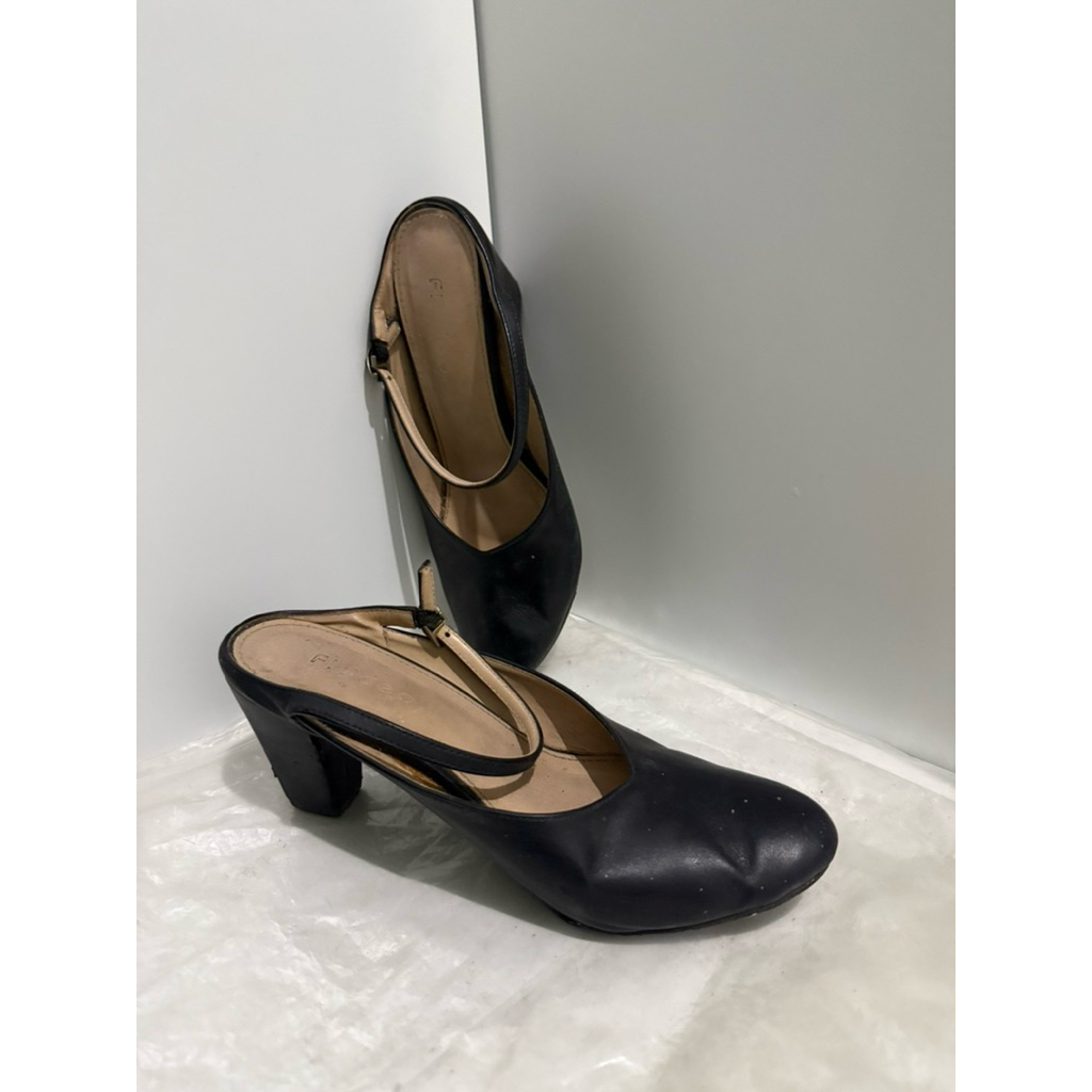 FLADEO HITAM HEELS BLACK 5 cm strap