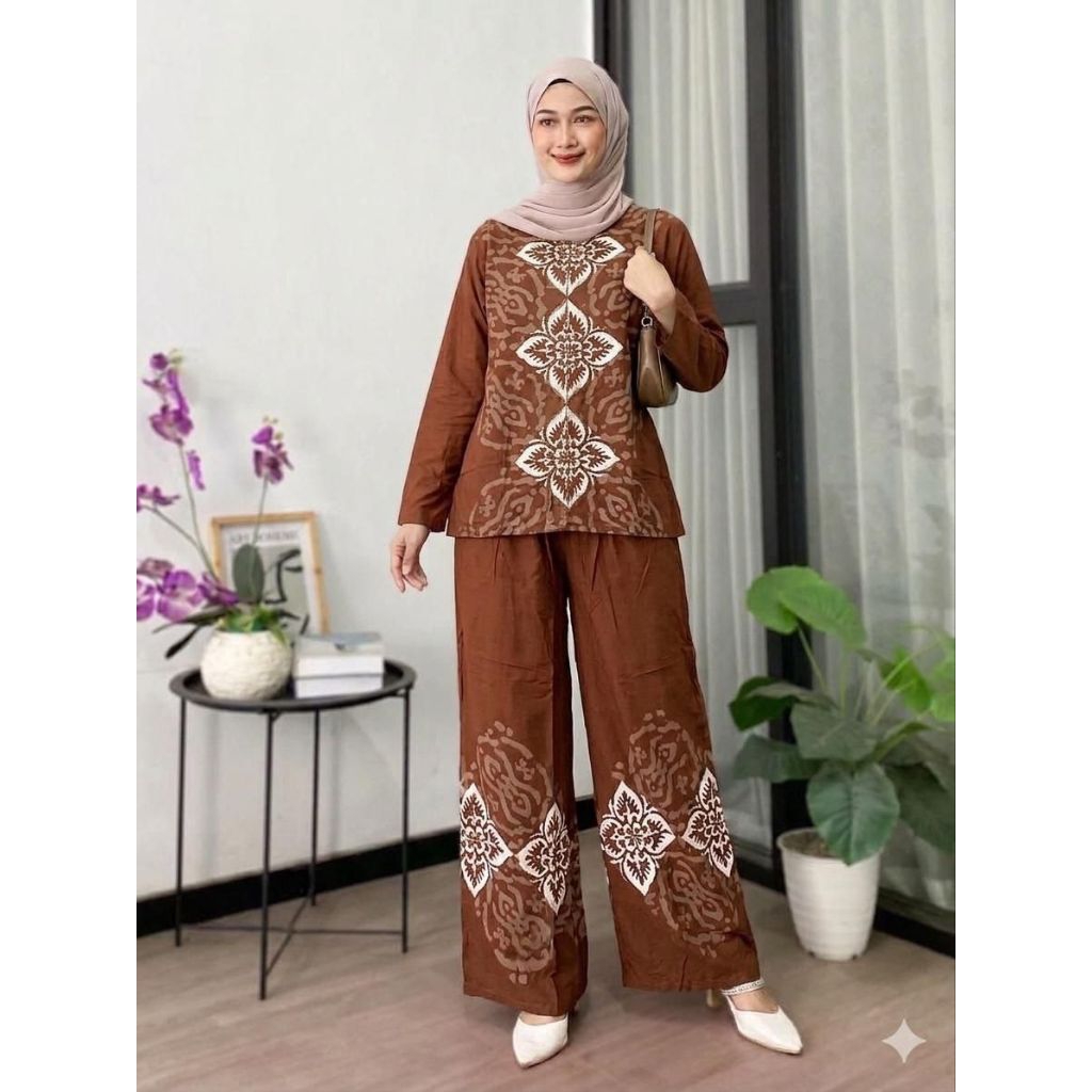 Setelan Kulot Twill Jumbo Premium One Set Kulot Besar Busui
