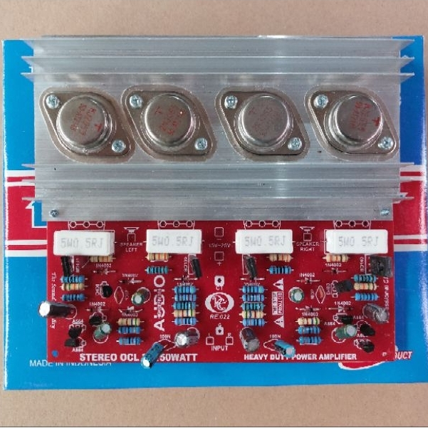 Kit Power Amplifier OCL 150 Watt Stereo Jengkol Toshiba 2N3055 MJ2955