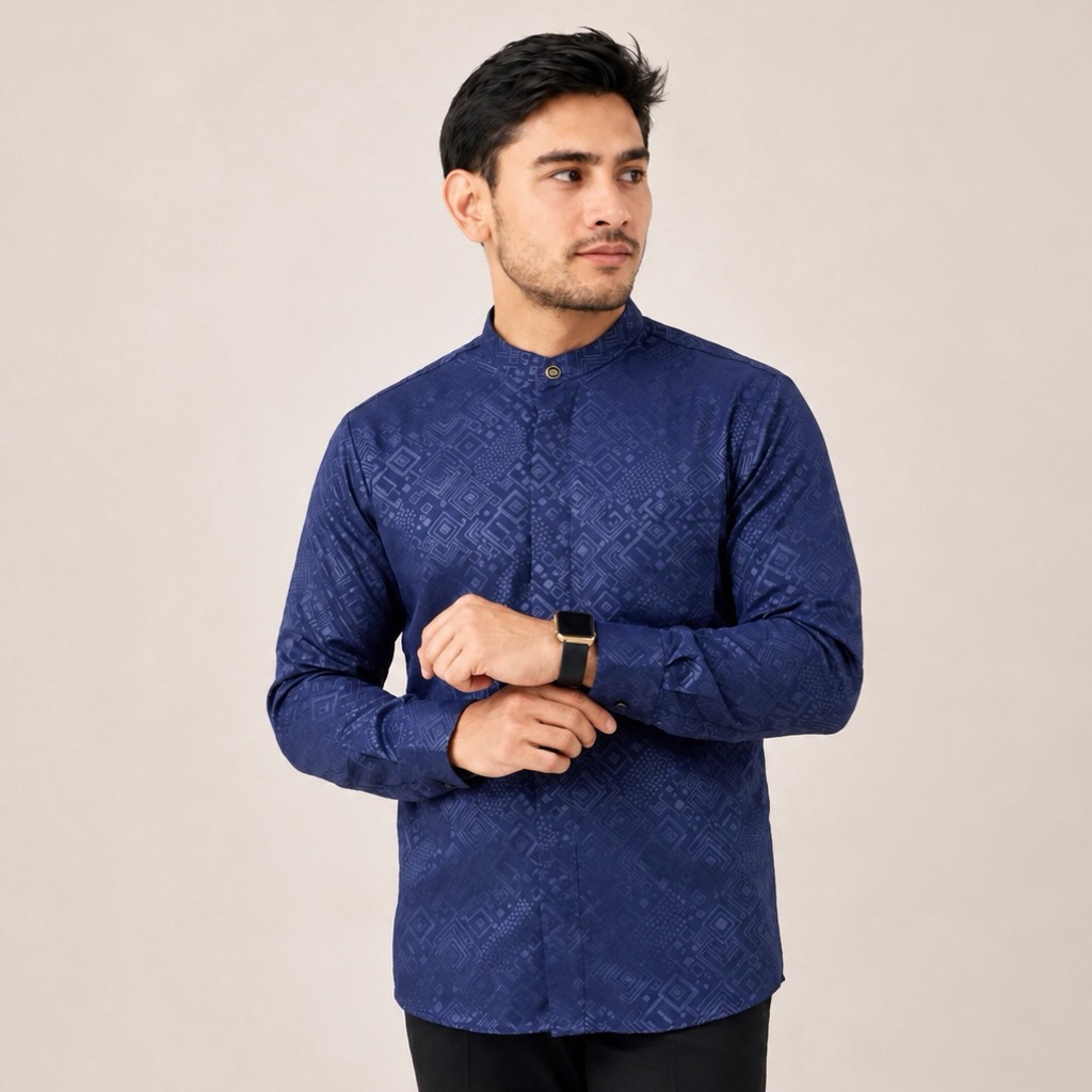 Baju Koko Balvin Lengan Panjang Premium Termurah 100% Ori Navy White Black Burgundy Alpukat