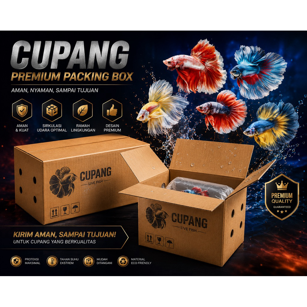 Box packing cupang premium
