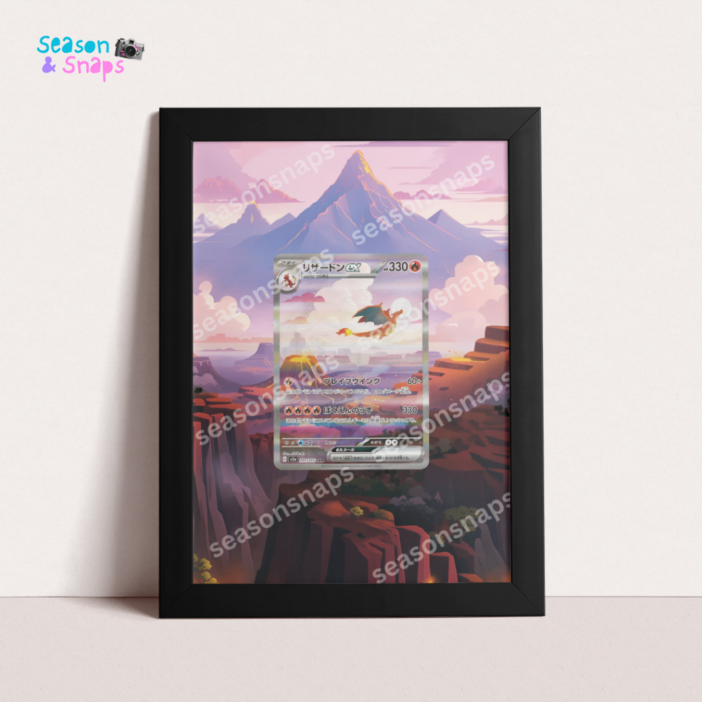 SEASONSNAPS Pokemon TCG Extended Art Frame - Charizard SAR (151)