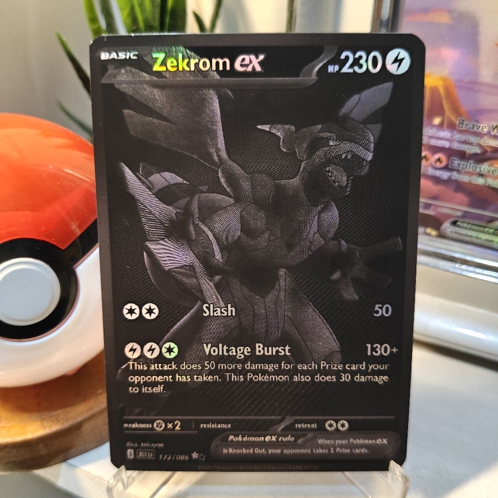 ZEKROM BWR 172/086 RESHIRAM BWR 173/086 BLACK BOLT WHITE FLARE - REPLICA HOLOGRAM CARDS KARTU POKEMO