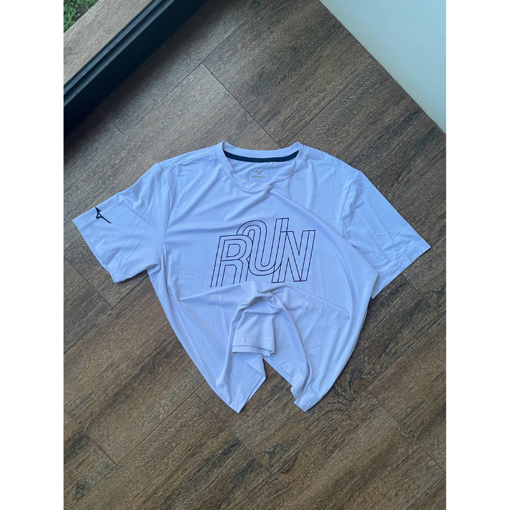 Jersey Running Mizuno Run White Original