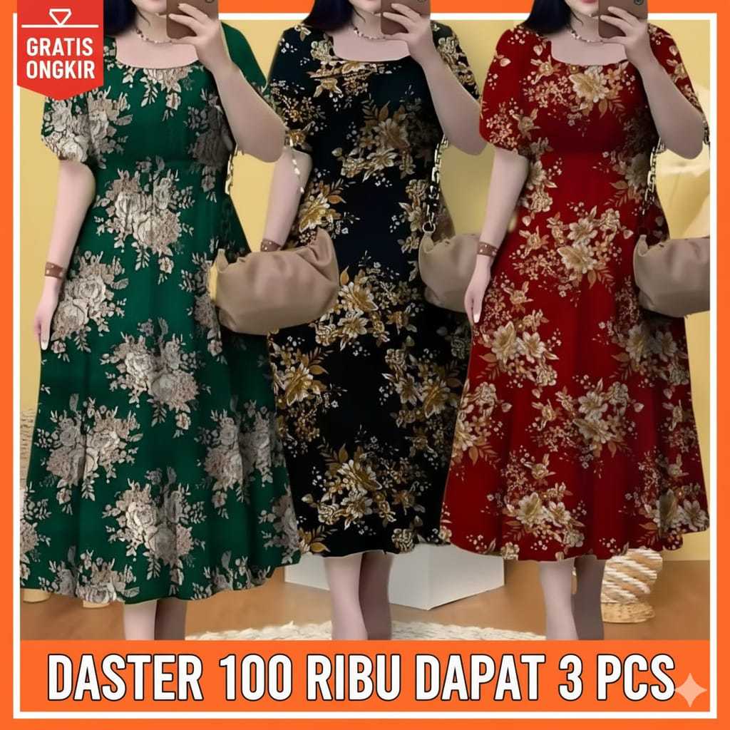 Promo Daster Motif Bunga Sakura 3 Pis Cuma 100 Ribuan Daster Wanita Remaja Dan Dewasa Daster Motif B