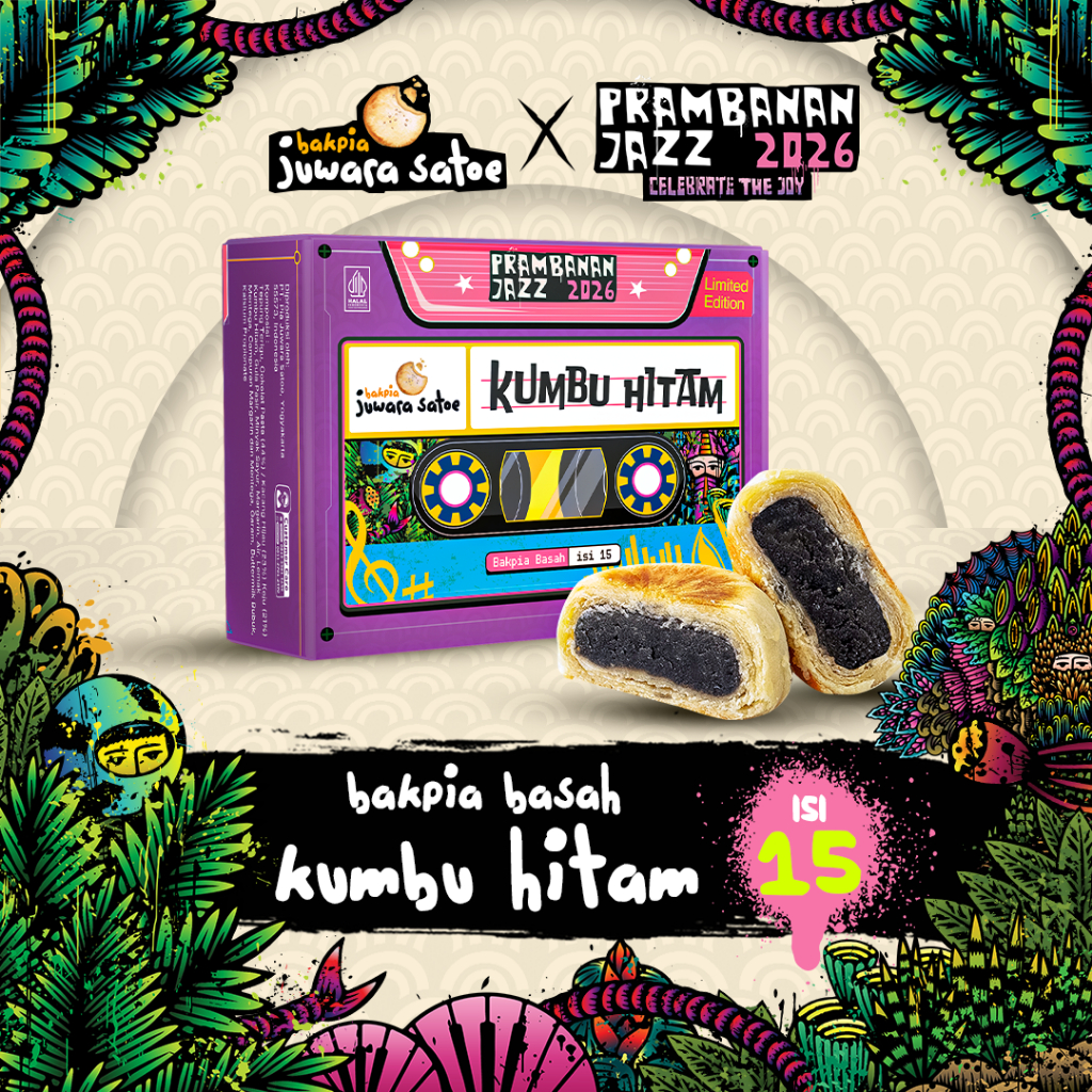PRAMBANAN JAZZ [ Isi 15 ] Bakpia Basah Kumbu Hitam JUWARA SATOE