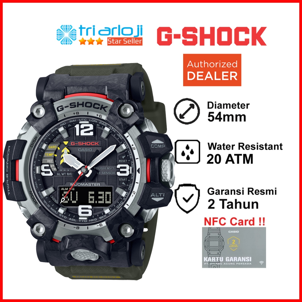 Casio G-SHOCK GWG-2000-1A3DR Jam Tangan Pria MUDMASTER GSHOCK GWG2000 GWG-2000-1A3 GWG 2000 1A3DR