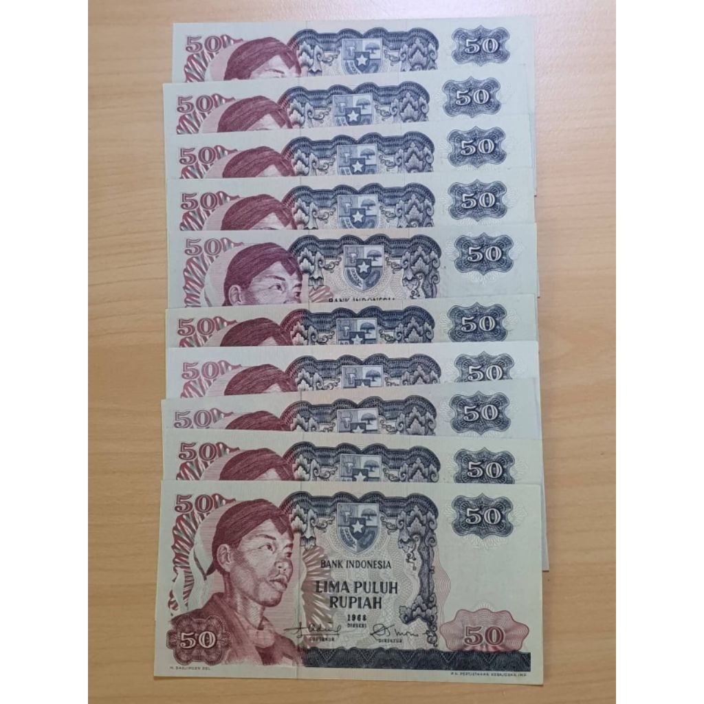 Uang Kuno 50 Rupiah Sudirman Tahun 1968