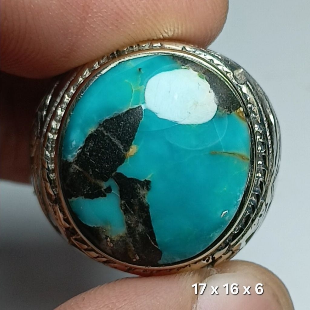 NATURAL BATU PIRUS PERSIA WARNA BIRU