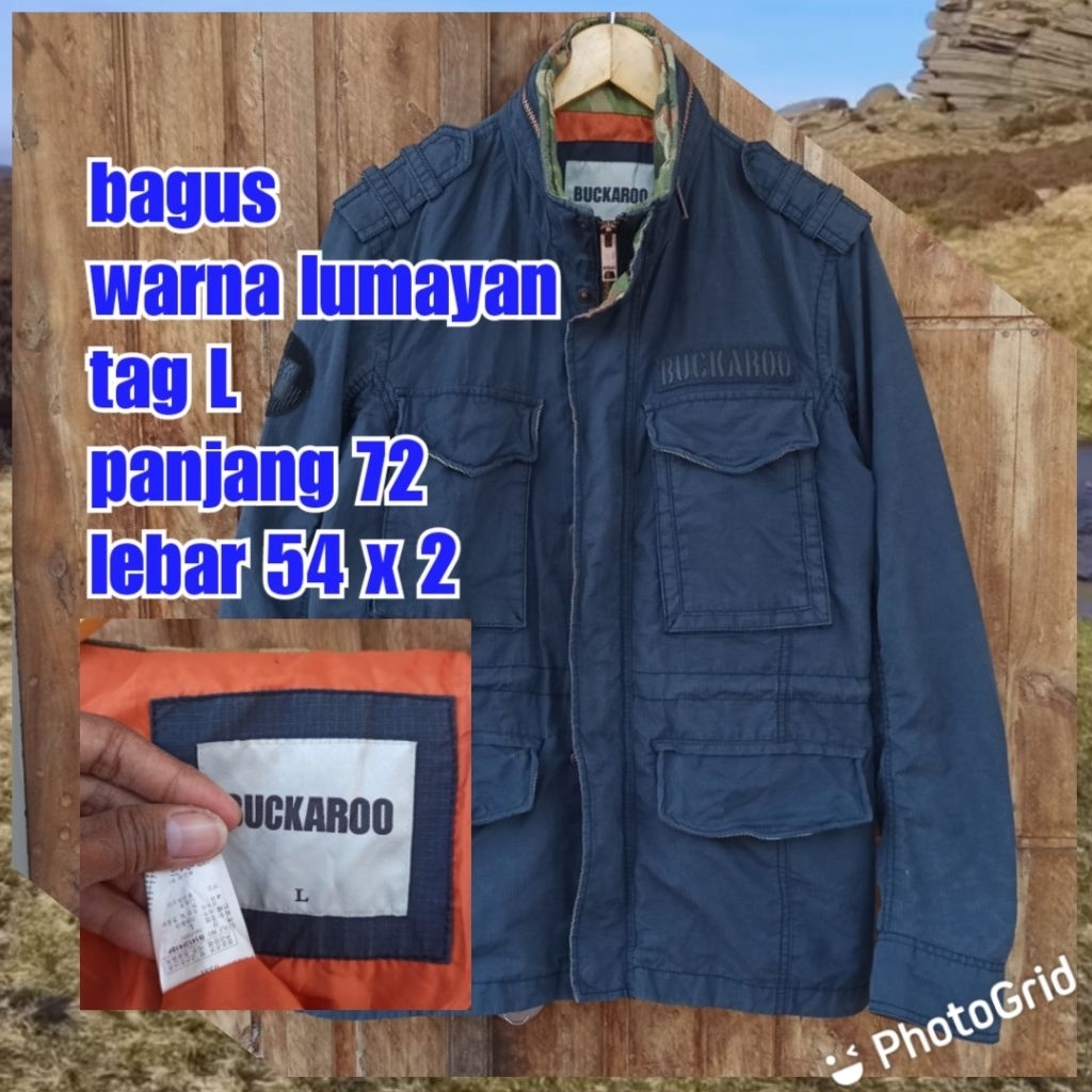 jaket parka army military navy m65 fashion waterproof buckaroo