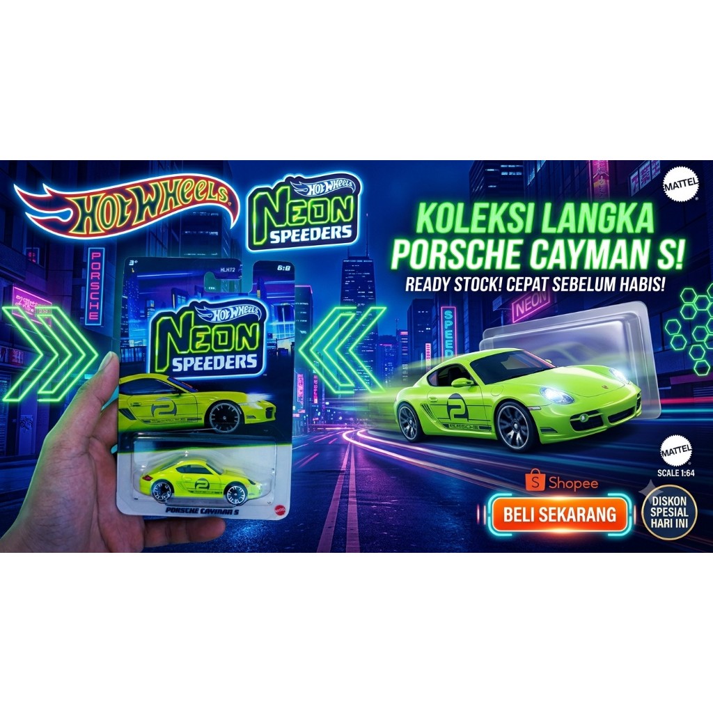 HOT WHEELS NEON SPEEDERS PORCHE CAYMAN S