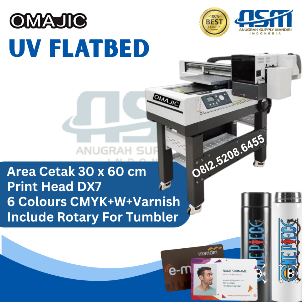 Mesin UV Flatbed Printer Omajic 3060