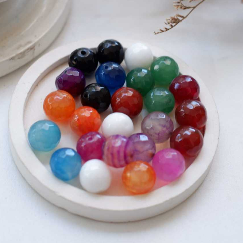 Manik Batu Agate Bulat Cutting 12mm