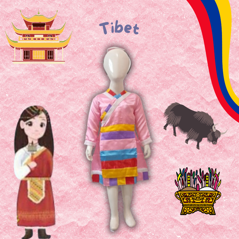 Baju Negara Tibet Girl/Kostum Negara Tibet Dewasa