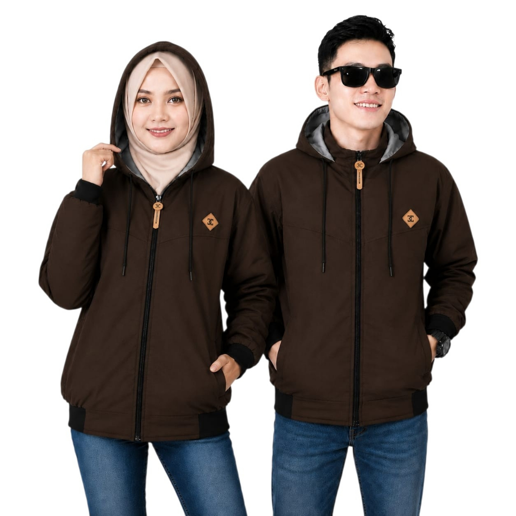 Jaket Kapelan Pasangan Terbaru Jaket Kapelan Suami Istri Tutup Kepala Bisa Lepas Pasang Bahan Lembut