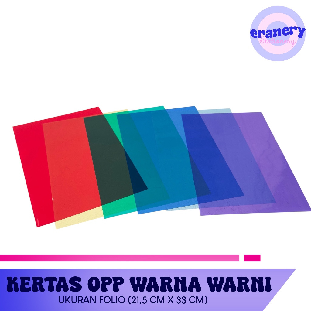 KERTAS MIKA OPP JILID WARNA WARNI UKURAN FOLIO / MIKA COVER JILID WARNA WARNI UKURAN FOLIO