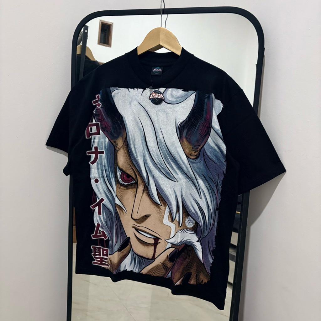 bootleg skaars imu Kaos Anime Style Full Print Hitam