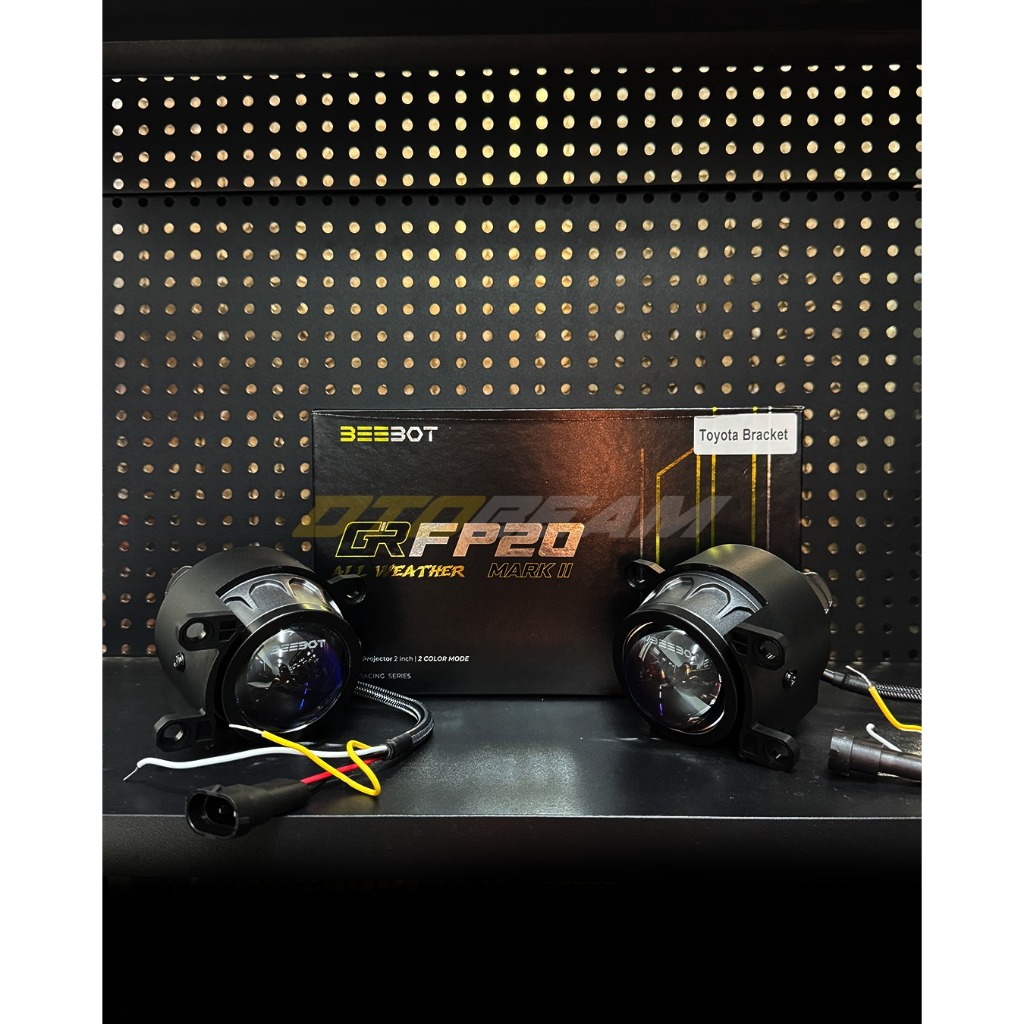 Foglamp Projector 2inch 2warna Beebot GR Fp20 Allweather Mk2, Hi-Low 36-41W, Toyota/Honda (oval) Bra