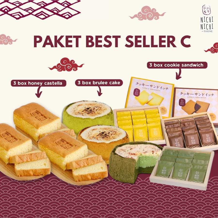 Paket Best Seller C Brulee cake Honey castella Cookie sandwich