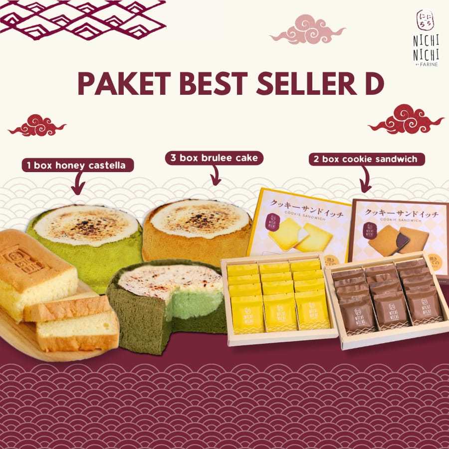 Bundling Promo PAKET BS D (Brulee cake + Honey Castella cake + Cookie Sandwich)