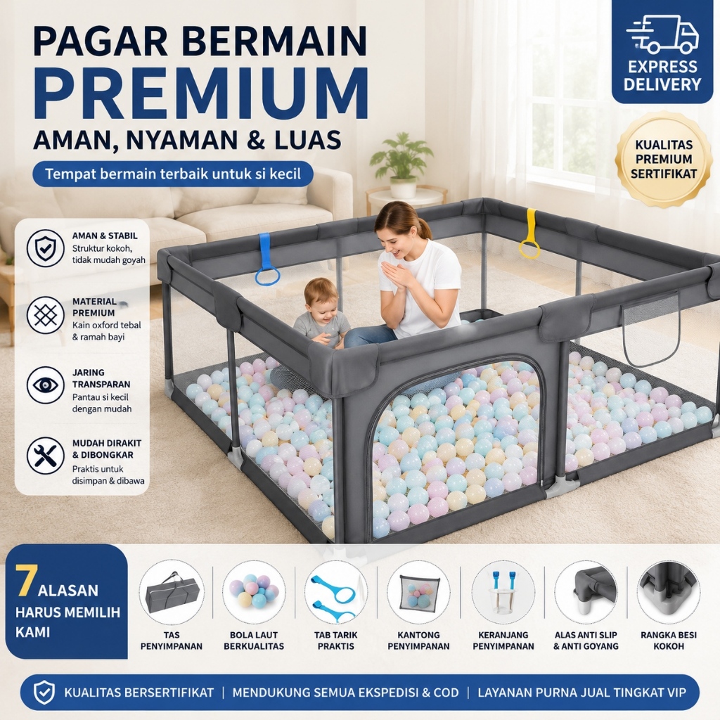 Pagar Pengaman Bayi/Tempat Bermain Anak/Mainan Tenda Anak/Aksesoris pagar/Pagar Mainan Anak