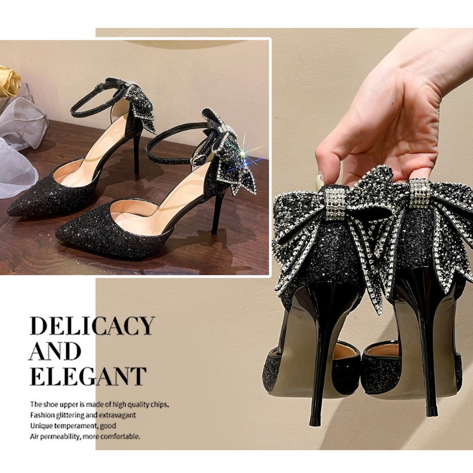 Sepatu Heels Wanita Wedding Heels Party Cewek Korean Style Sepatu Heels Pesta Wanita
