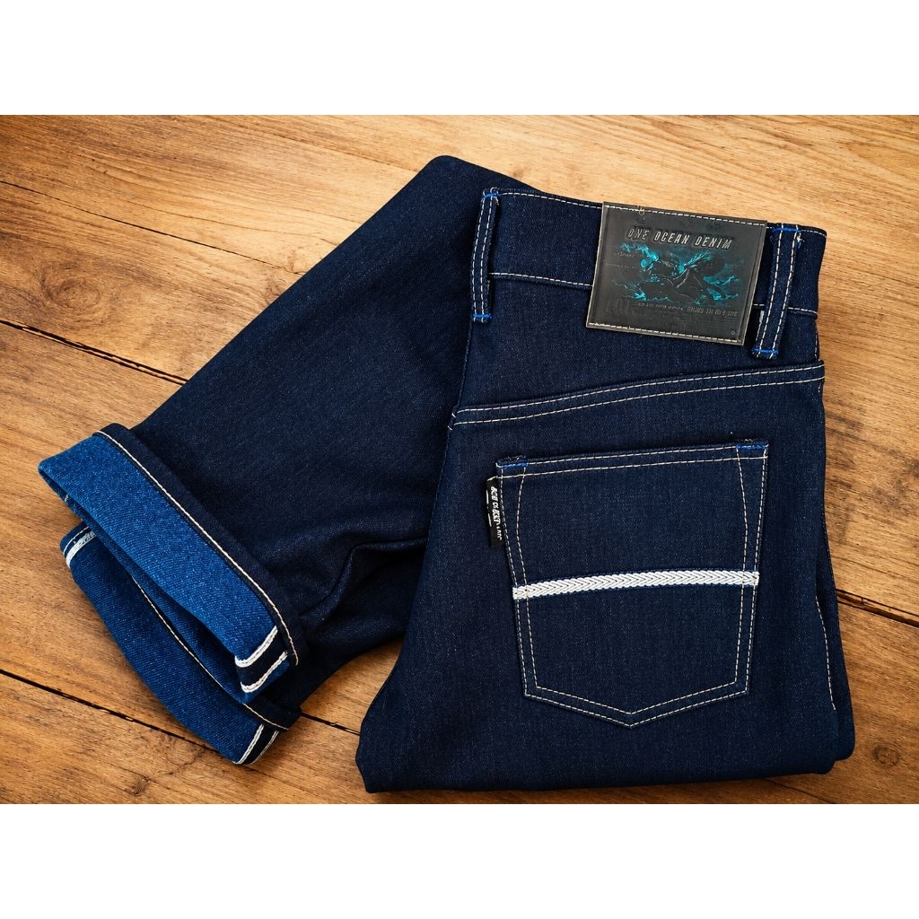 ONE OCEAN DENIM >>  seltik Drive blue Champions accent selvedge