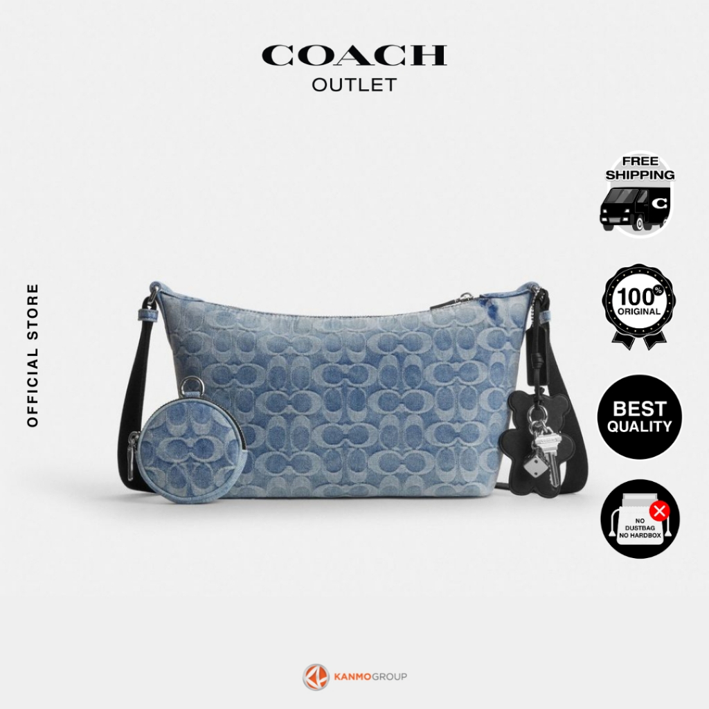 Coach Small Finn Crossbody With Pouch In Loved Signature Denim - Tas Selempang Pria