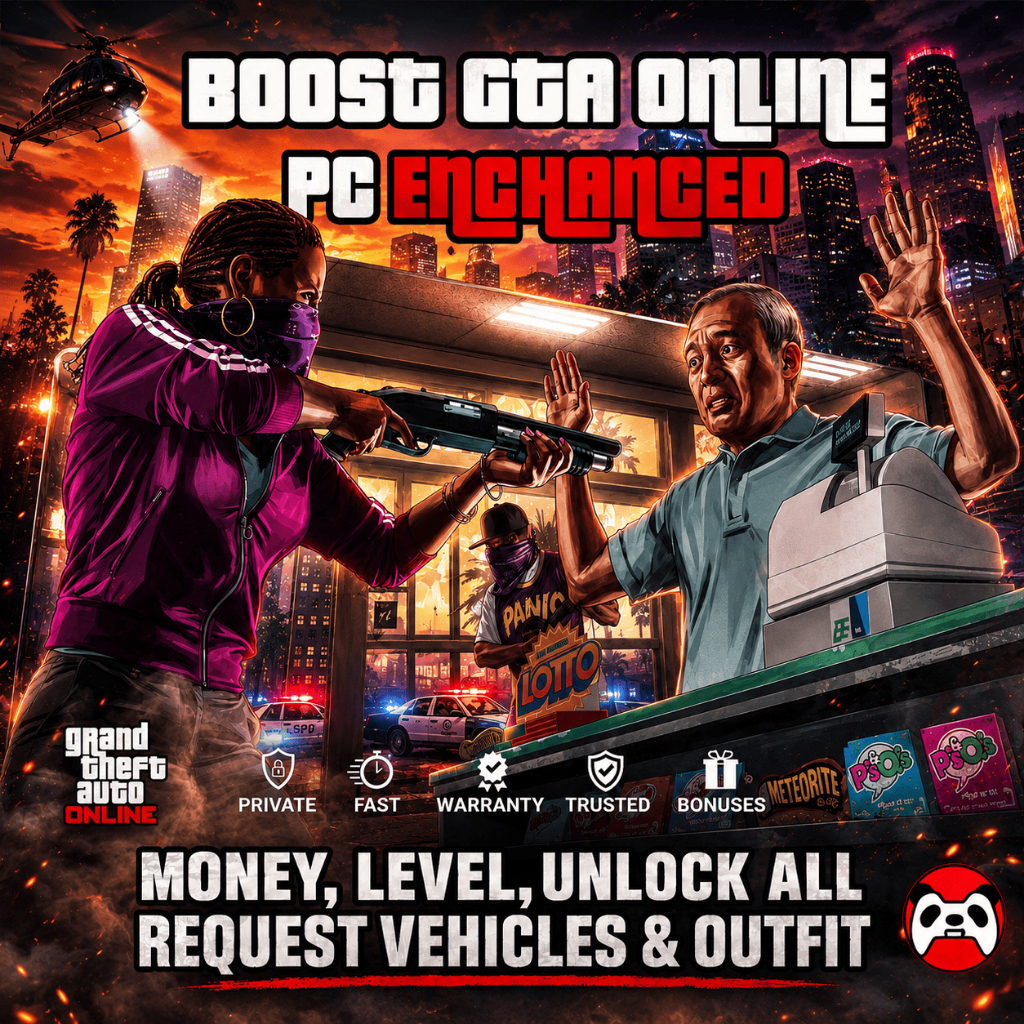 [PROMO] Boost GTA V Online Enhanced PC, Money , Unlock All , Rank Up, All DLC, All Prep