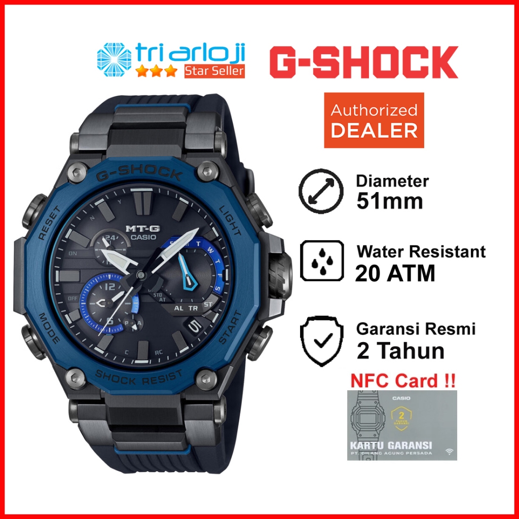 Casio G-SHOCK MTG-B2000B-1A2DR Jam Tangan Pria Analog MTGB2000 GSHOCK MTG-B2000B-1A2 MTG B2000B 1A2D