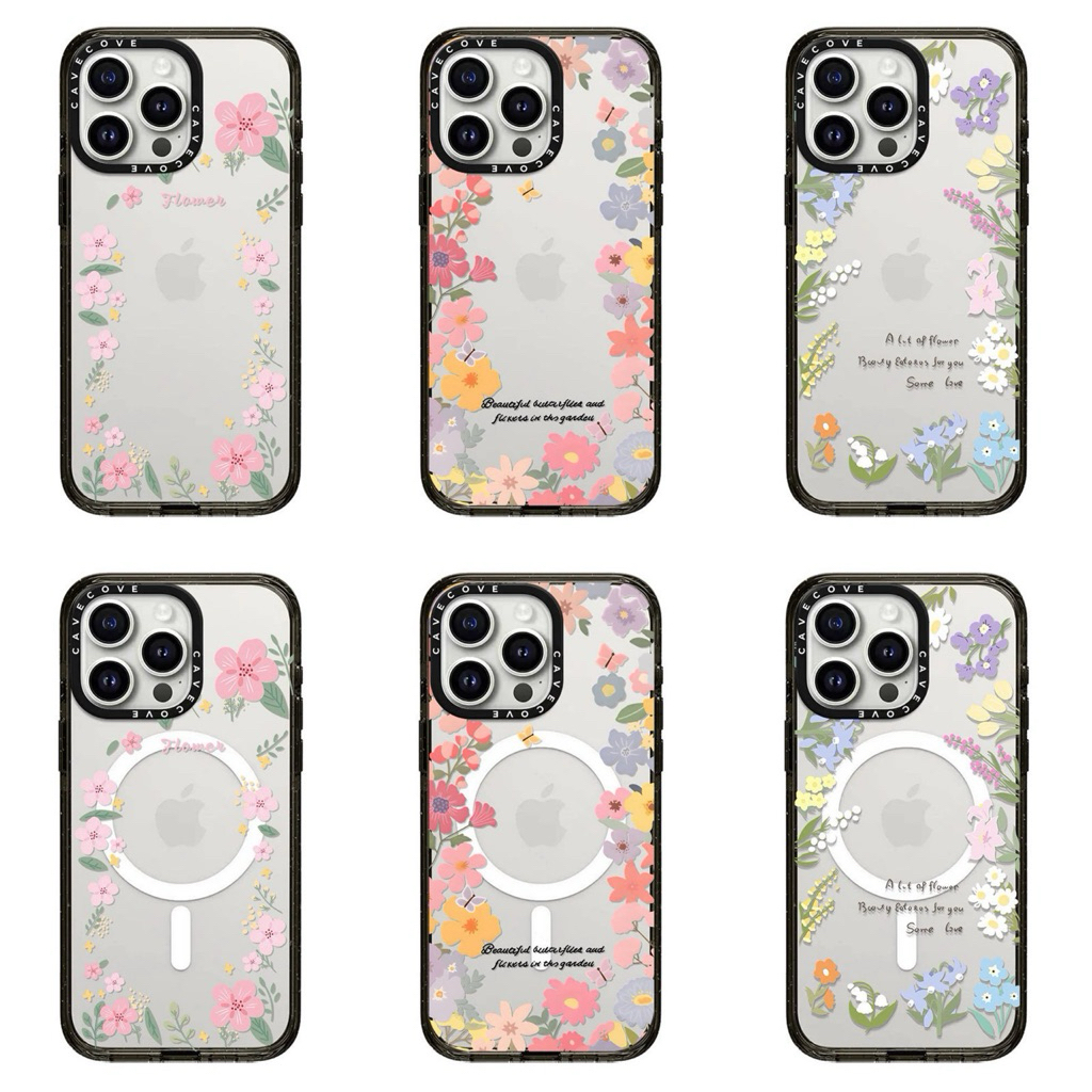 READY Pastel Wildflower Frame Drop Proof CASETIFY MagSafe Case For iPhone 17 17air 17pro 17promax 11