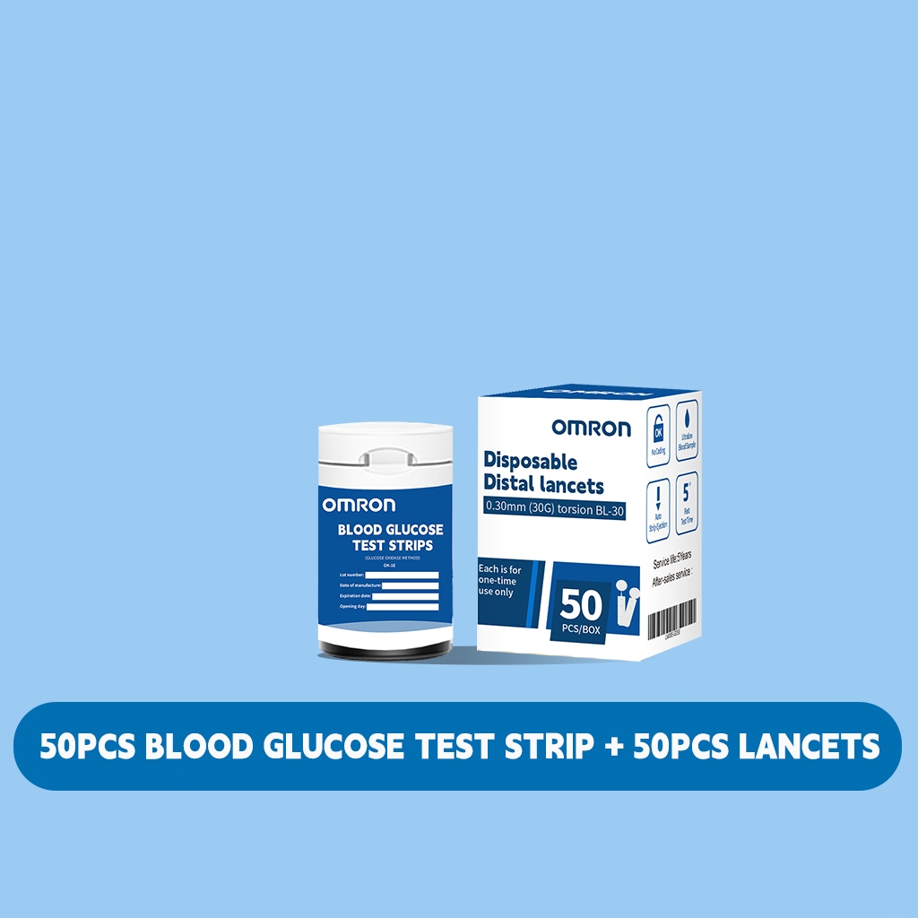 Strip Uji Glukosa (50pcs Strip Uji Glukosa Darah + 50pcs Lancet)