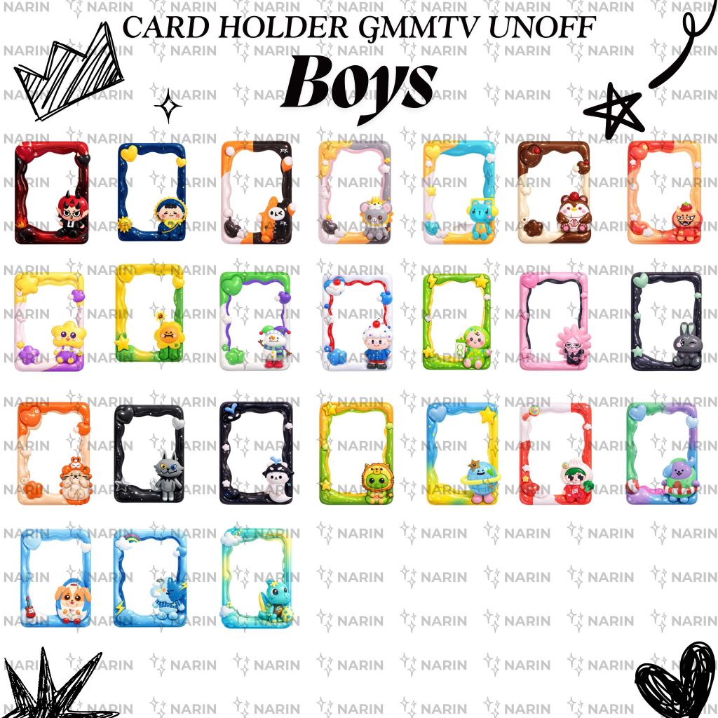 Card holder GMMTV Unofficial 2 sisi | Akrilik Cahol GMMTV | Card Holder Tpop