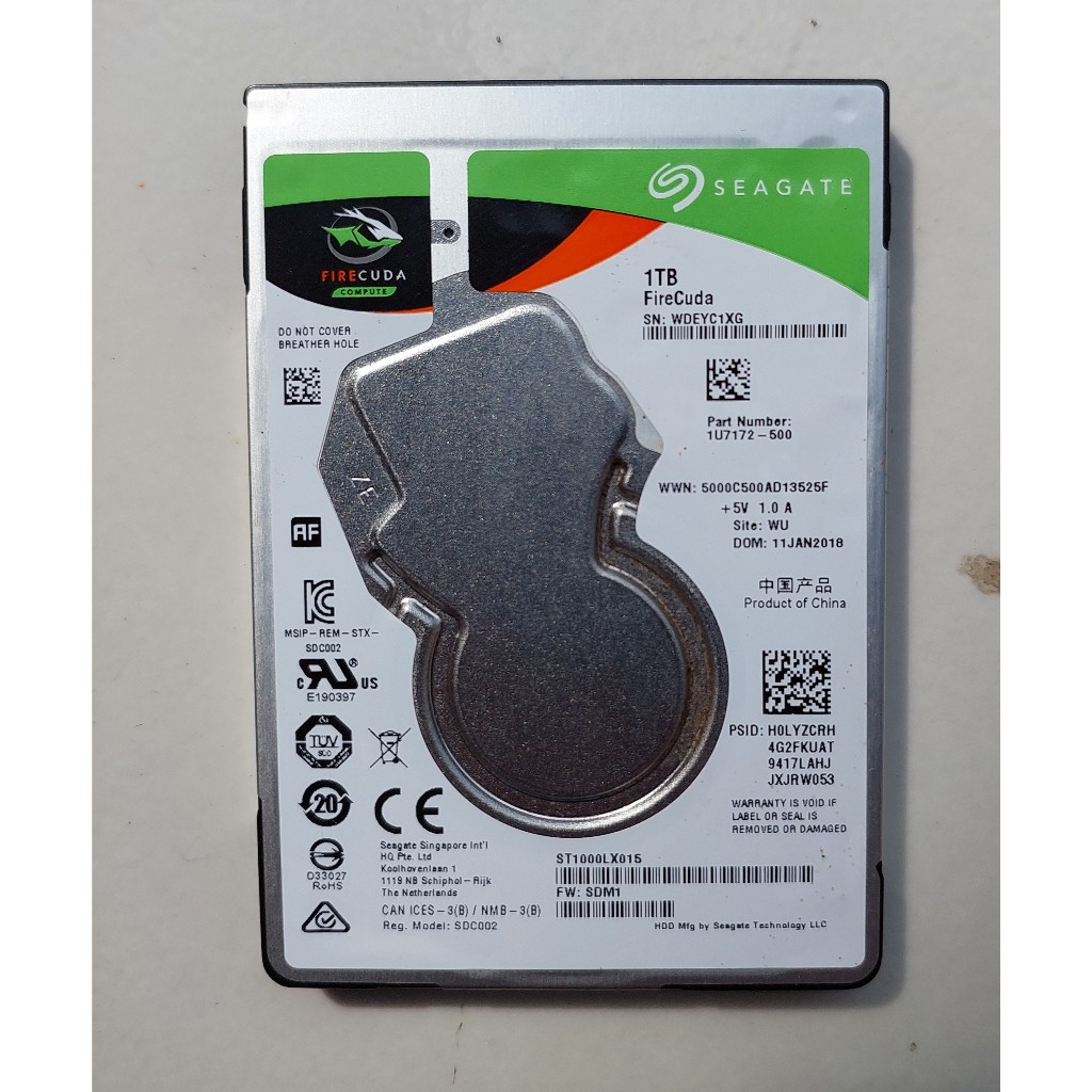 Hard Disk Seagate FireCuda 1TB 2.5 Inch Second