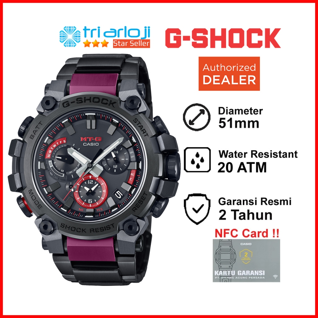 Casio G-SHOCK MTG-B3000BD-1ADR Jam Tangan Pria Analog MTGB3000 GSHOCK MTG-B3000BD-1A MTG B3000BD 1AD