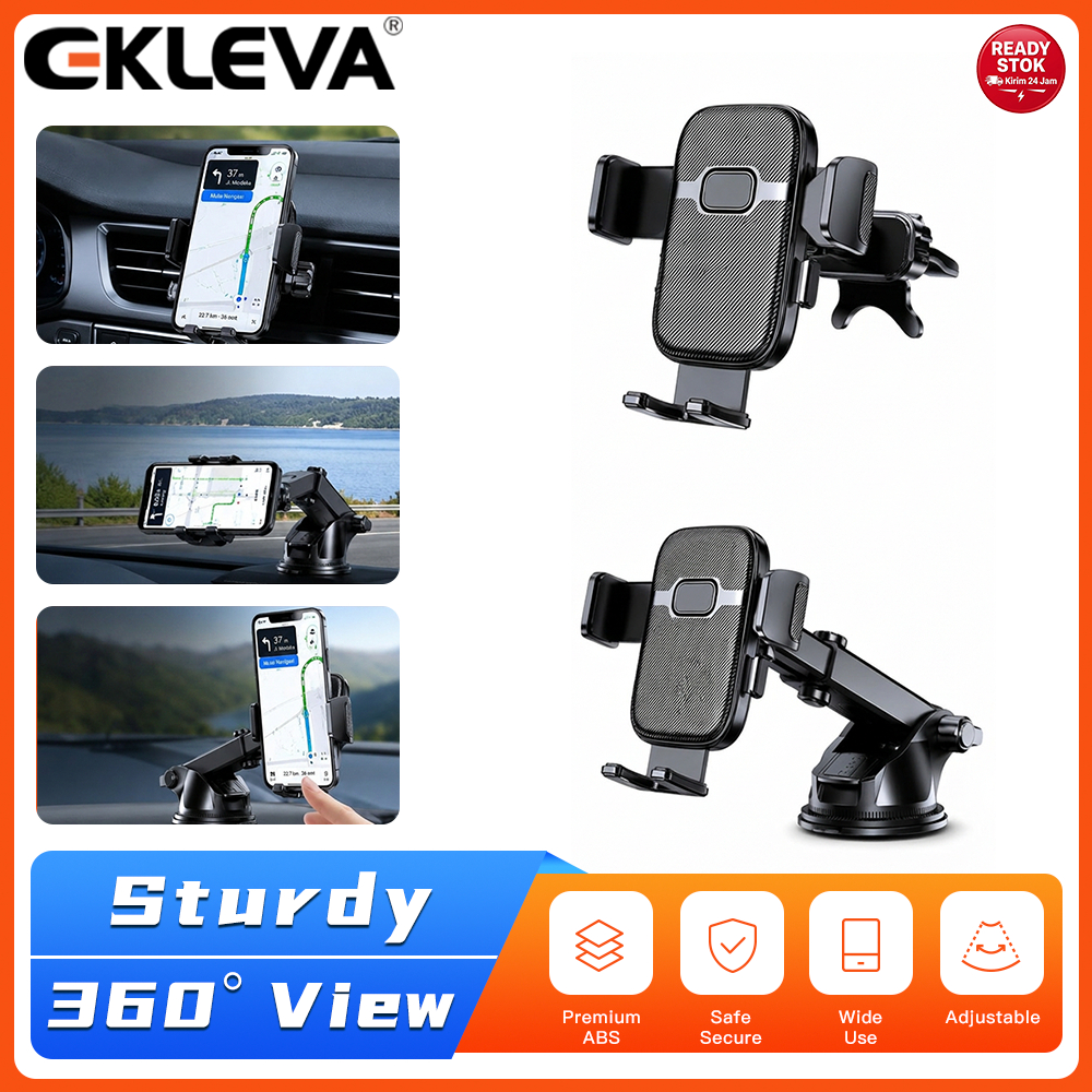 EKLEVA Dudukan HP Mobil Holder Dashboard Penyesuaian Otomatis Kunci Super Stabil