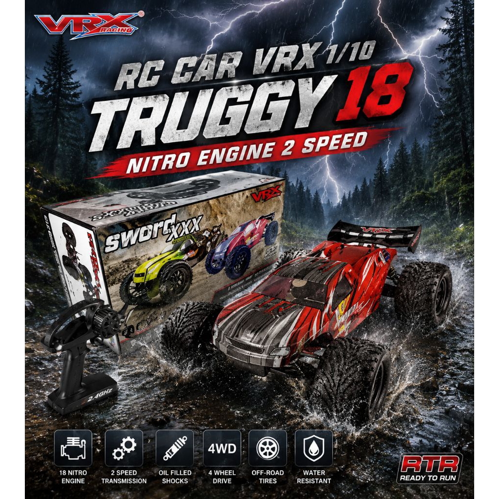 Rc Car VRX Truggy Nitro RTR 1/10 2 Speed