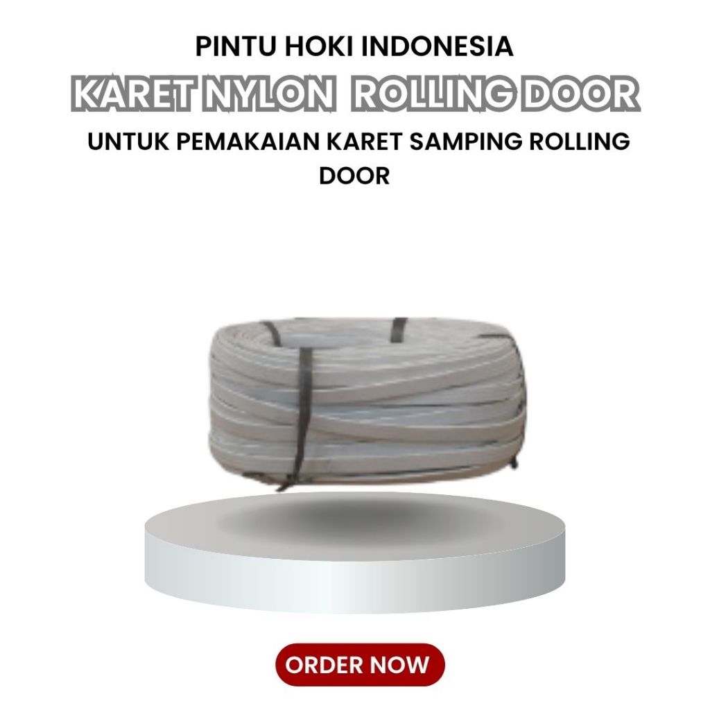 Karet Nylon rolling Door Per Meter | Karet Nilon Bawah Rolling Door Tebal Awet | Seal Karet Bawah Ro
