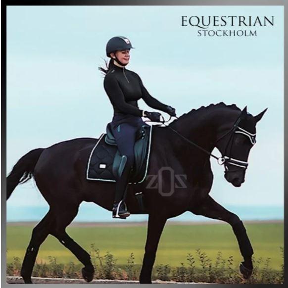 Cover Pad Saddle Pelana Kuda Stockholm Dressage Black Equestrian