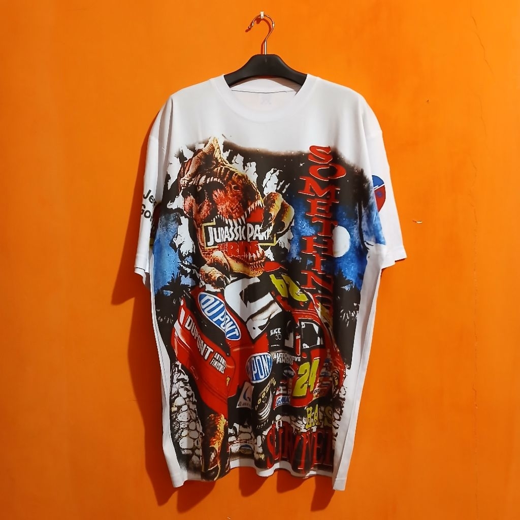 nascar x jurassic park tees (size XLoversize) BEKAS
