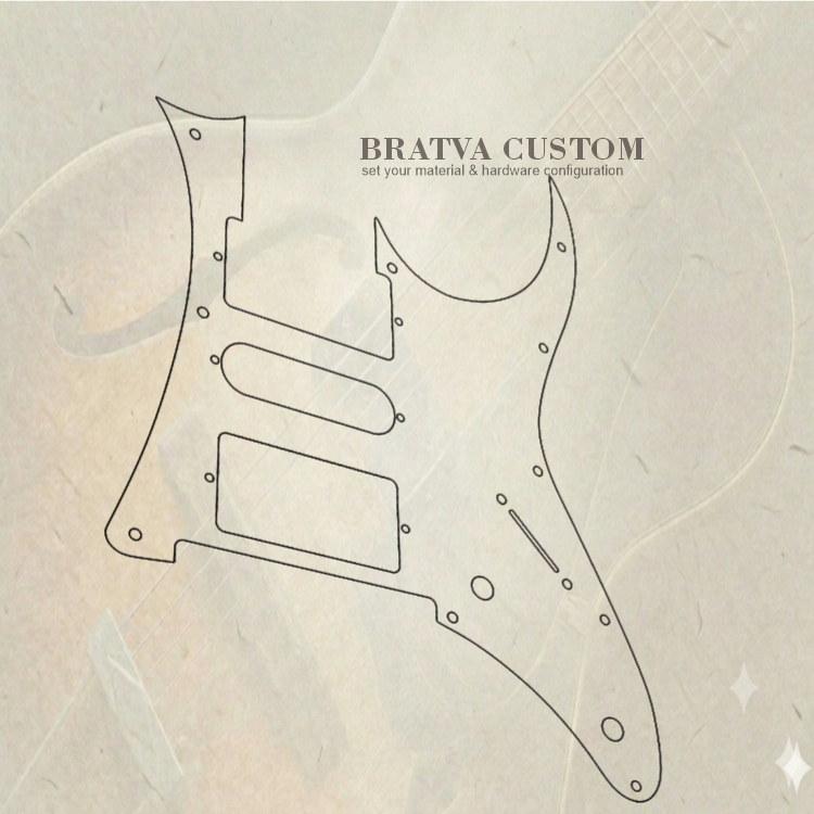 Pickguard Ibanez JEM JR Steve Vai 3ply 1ply mirror akrilik custom
