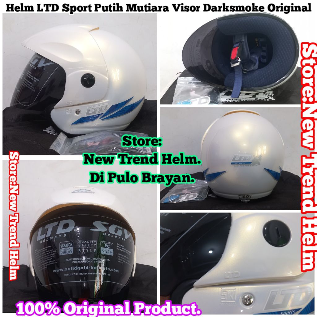 Helm LTD Sport Original warna putih mutiara
