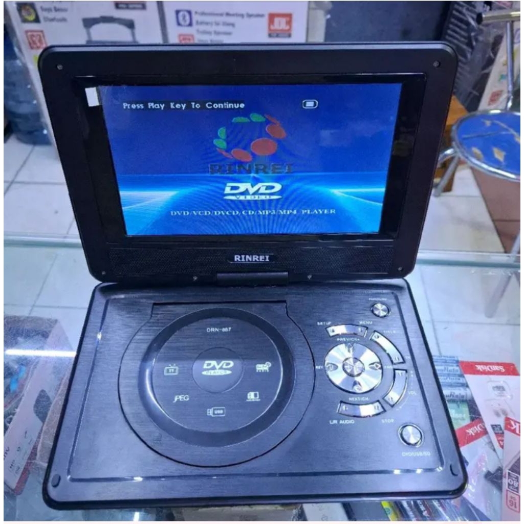 PORTABLE  DVD TV 9INCH VCD USB MP3 RINREI