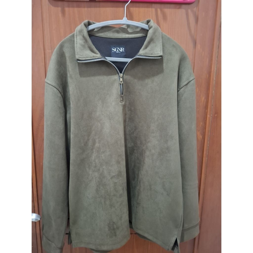 polo halfzip signore olive xl