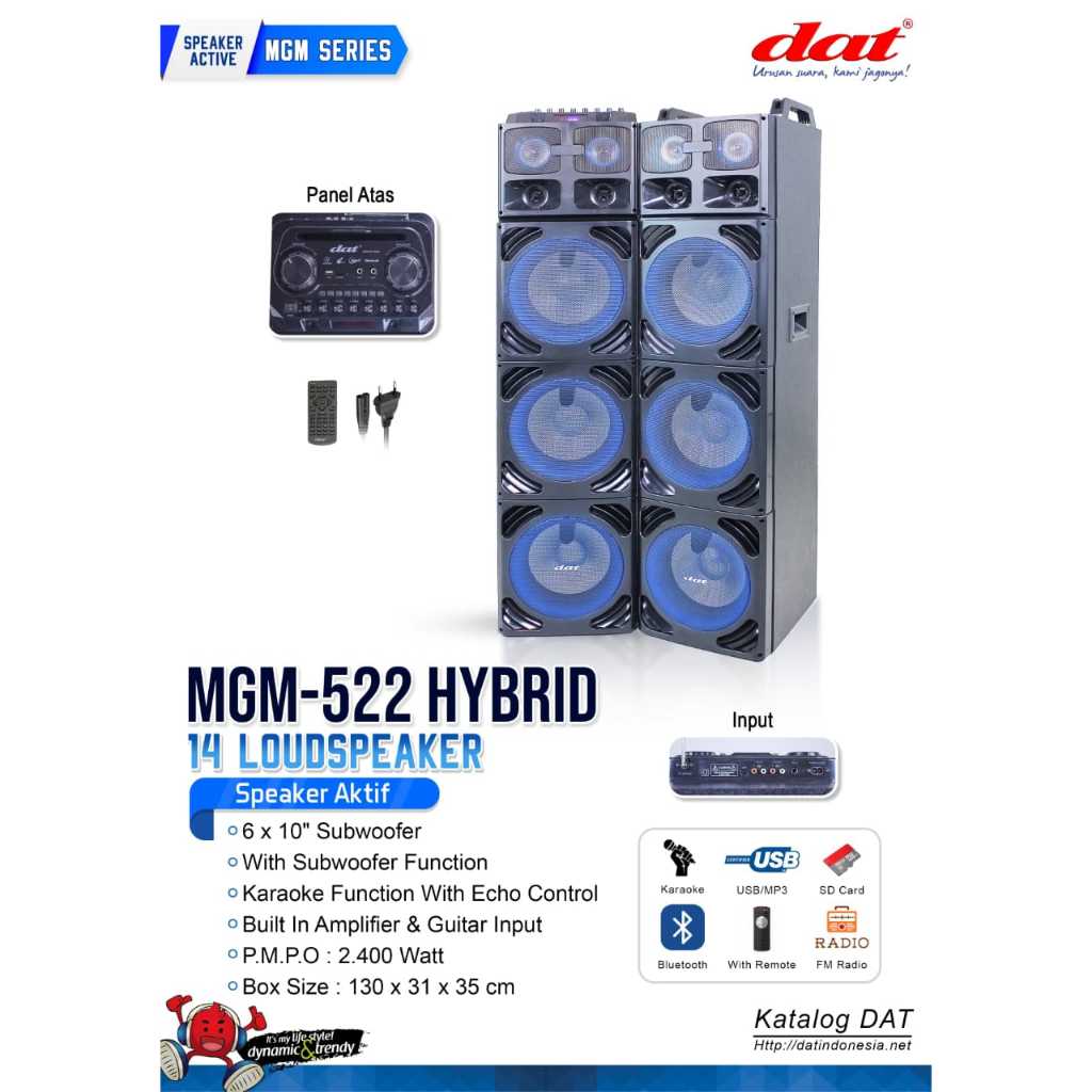 Speaker Aktif Dat MGM 522 HYBRID 14 LoudSpeaker