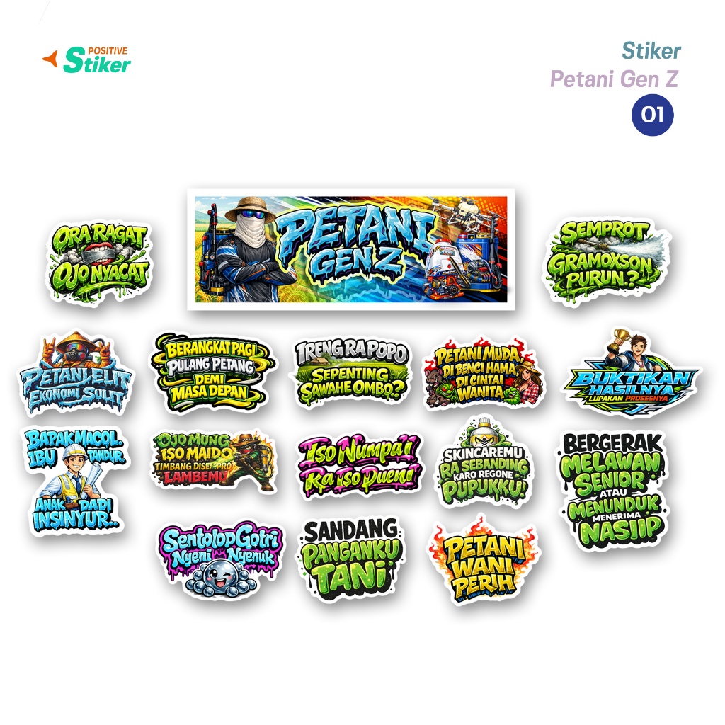 Sticker Petani Gen Z / Stiker Tangki Semprot Pertanian