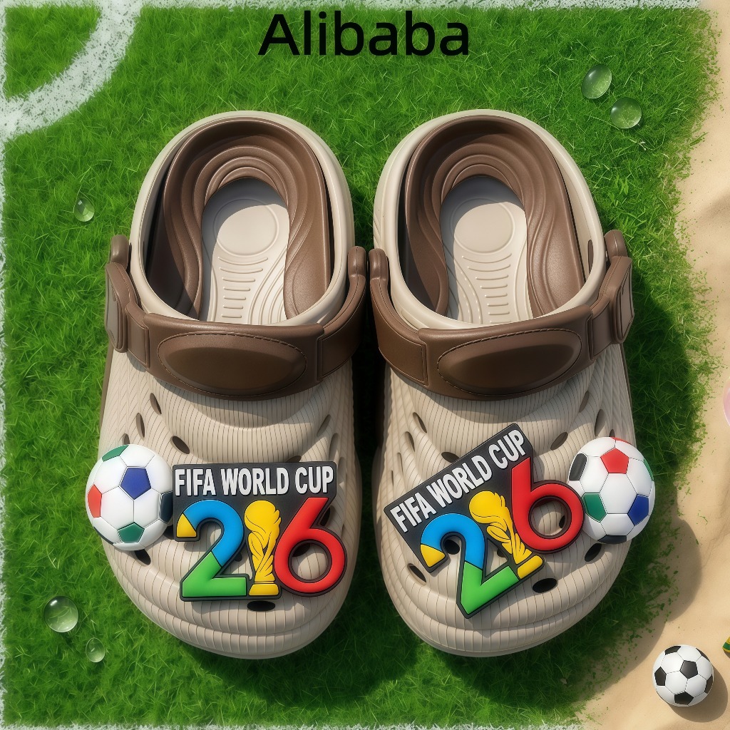 Alibaba Sandal Crocs Tema Piala Dunia Sepak Bola 2026 Ada Bantalan Udara Bunyi Biubiu Saat Diinjak B