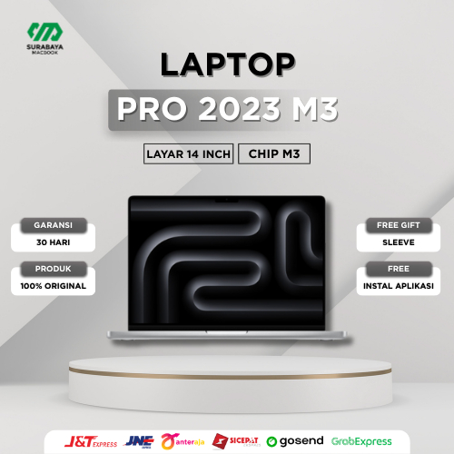 Laptop Pro M3 2023 14-inch | Chip Apple M3 | Ram 16GB Ssd 512GB | Second Original